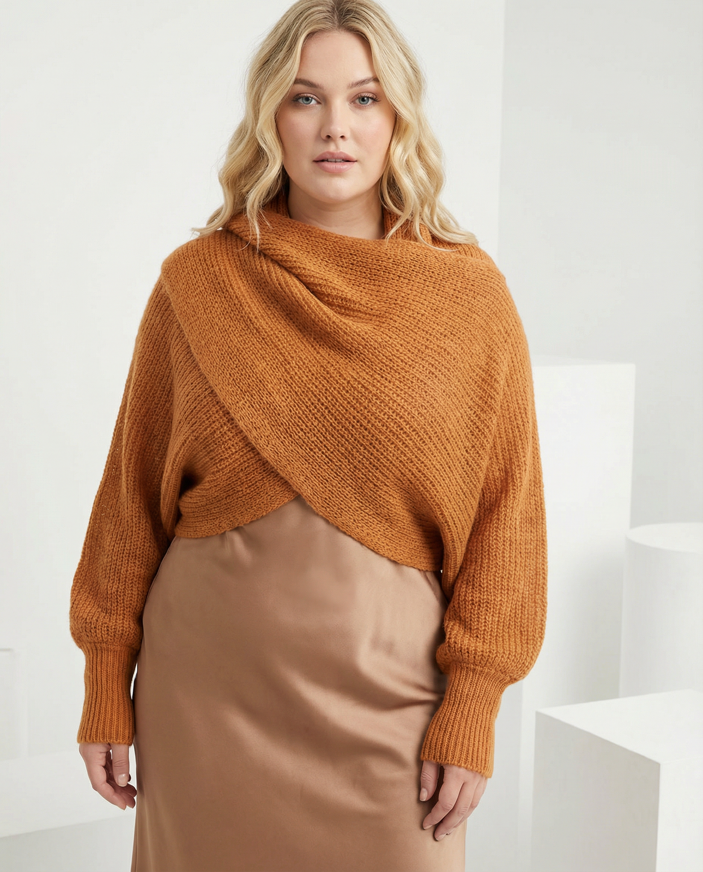 Convertible Knit Scarf Sweater