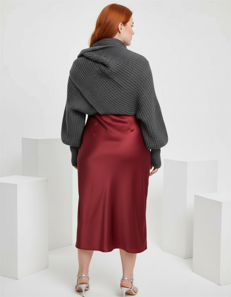 Convertible Knit Scarf Sweater