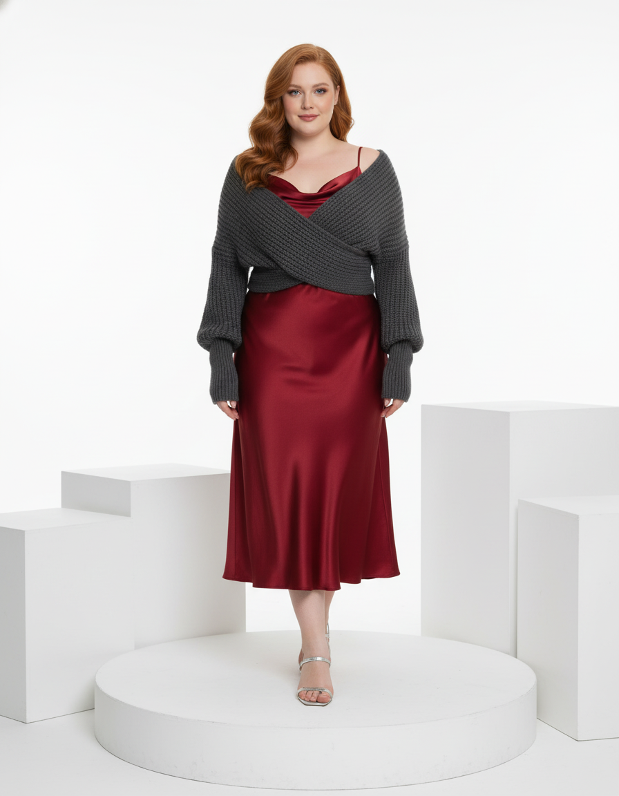 Convertible Knit Scarf Sweater